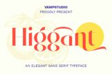 Product image of Higgant: An Elegant Modern Sans Serif