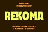 Product image of Rekoma: Punchy Bold Display Typeface
