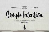 Product image of Simple Intention: A Neat Handwritten Script